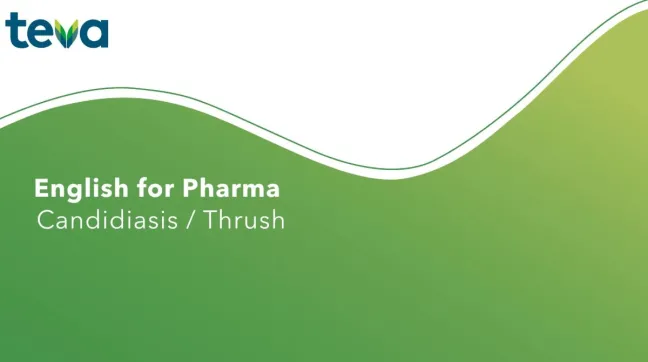 Portada de vídeo sobre candidiasis portada-english-for-pharma-candidiasis