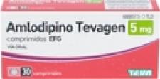 Amlodipino Tevagen 5 mg - 30 comprimidos EFG